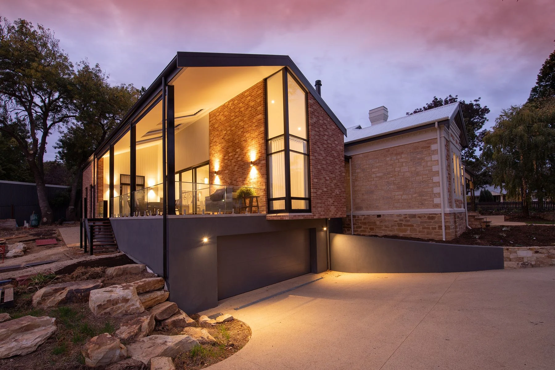 Professional exterior and soffit lighting installation - about 1